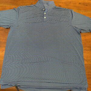 Blue Stripe Peter Millar Men's Summer Comfort Performance Polo